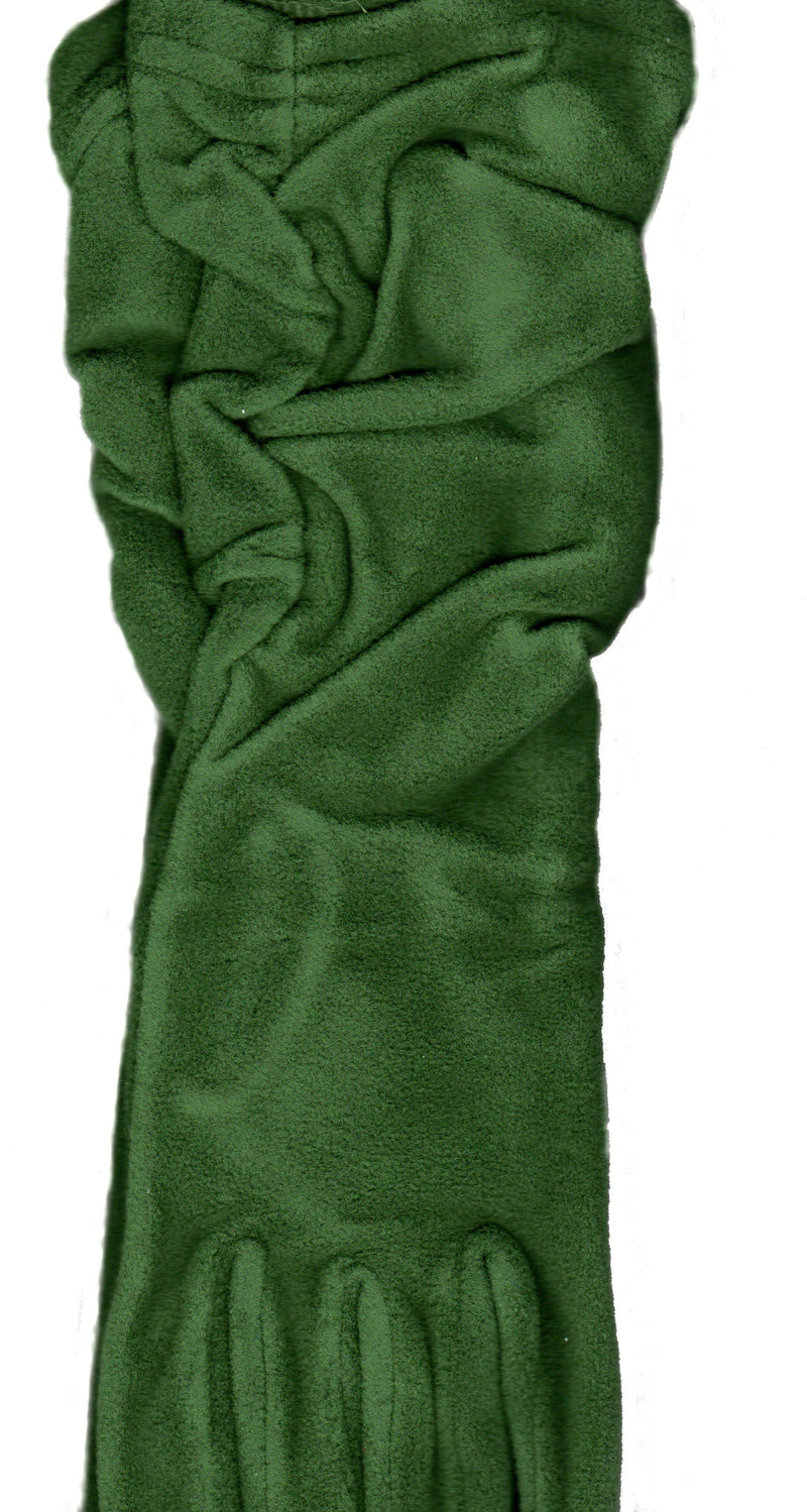 Lauer Stretch Microfleece Ruched Glove 8 Button Length in Hunter