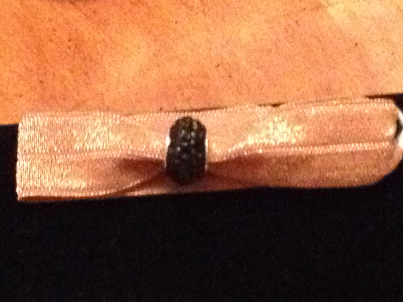 Bronze Ribbon with Black Bead