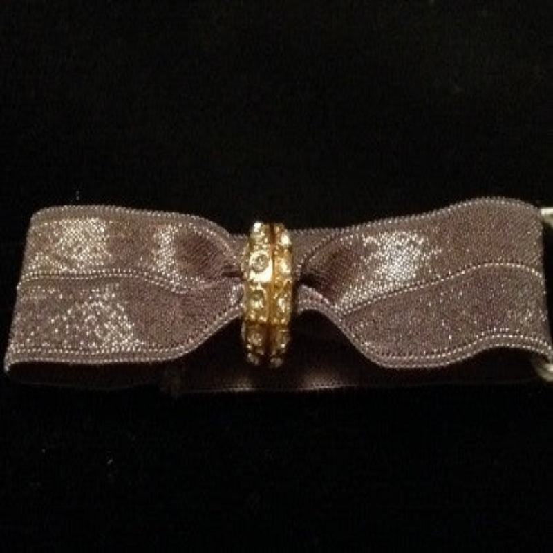 Quart colored Ribbon with Gold Bling 2 Row band. 
