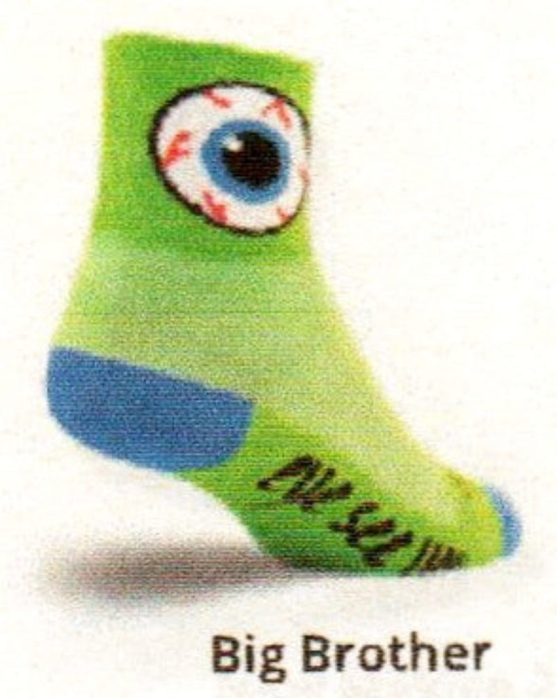 Big Brother or "Big Bro" takes a funny jab at the NSA for watching us. Eyeball and all needs to get some rest. Blood shot! Blue Heels and Toes and the Words "Eye See You!"