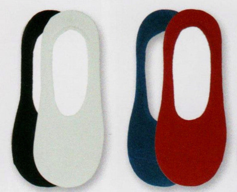 Sold Color Womens Liners are No Show Ped Style Socks. One package is Black and White together and the second Solid Colors are Red and Navy.